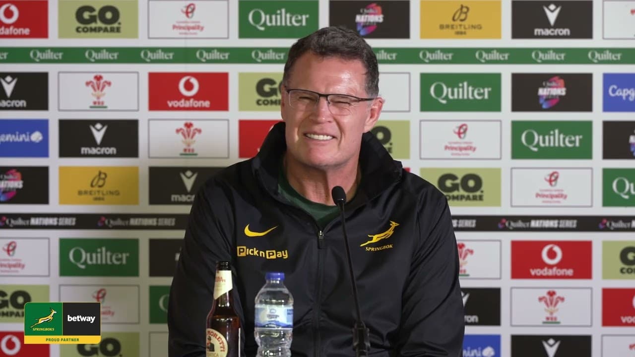 Springbok post-match media conference in Cardiff