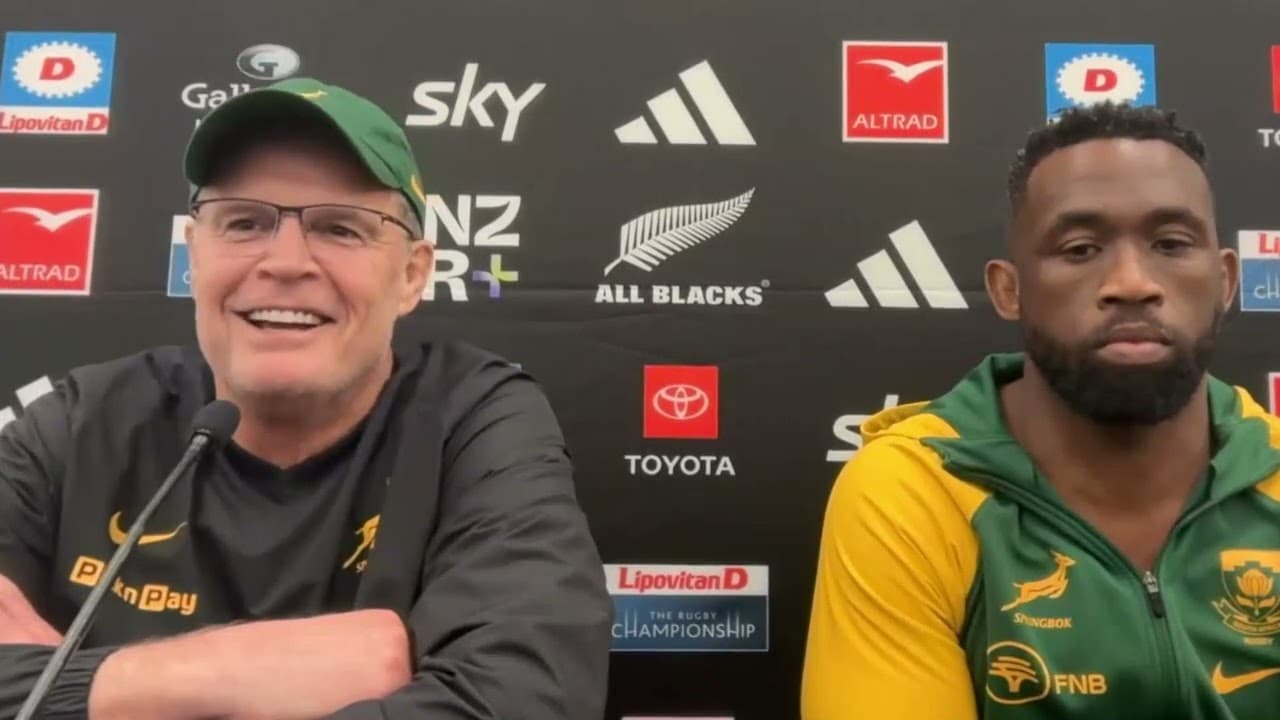 Springbok post-match media conference in Wellington