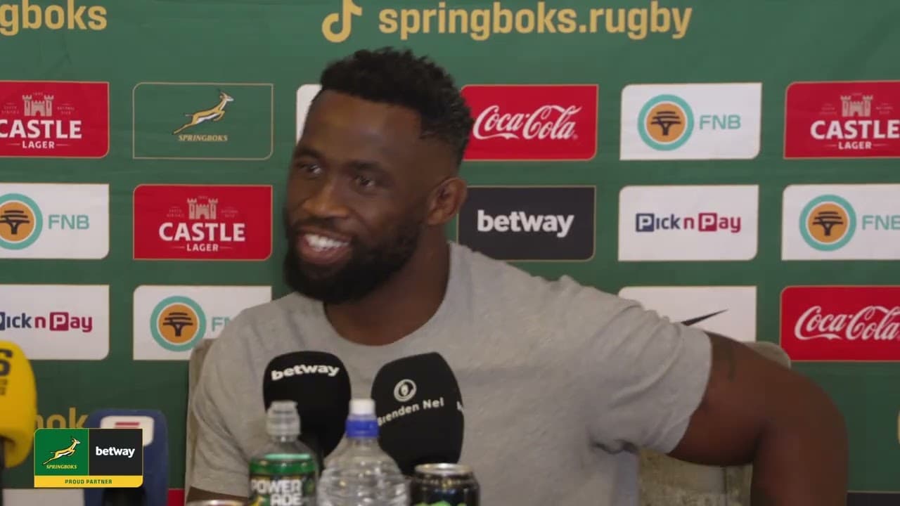 Springbok media conference with Siya Kolisi and Mzwandile Stick
