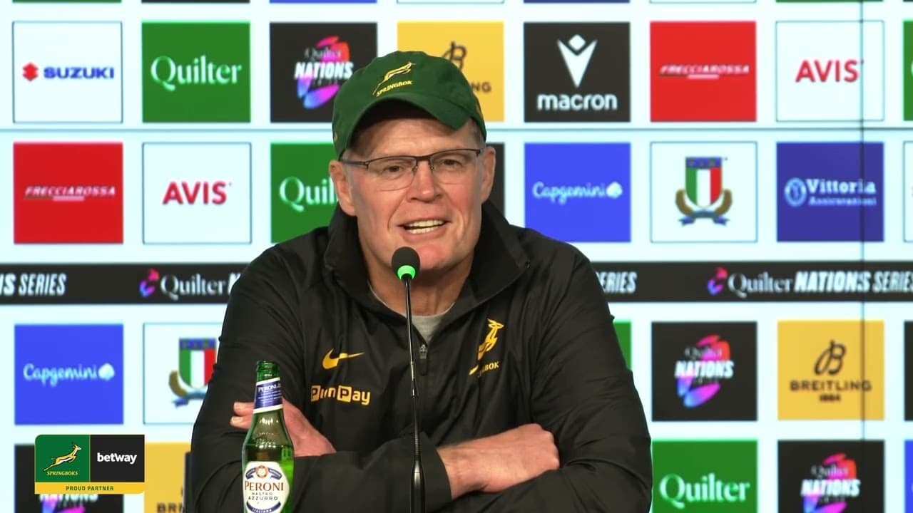 Springbok post-match media conference in Turin
