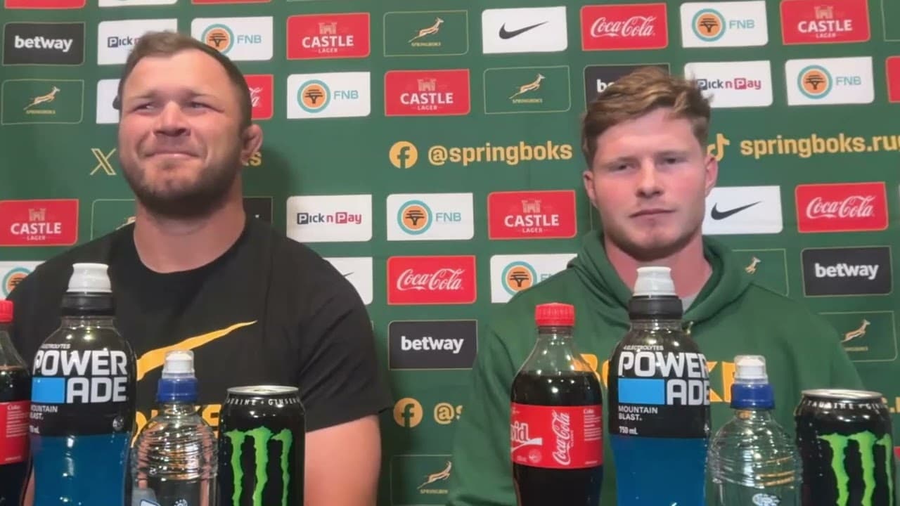 Springbok media conference with Duane Vermeulen and Ethan Hooker