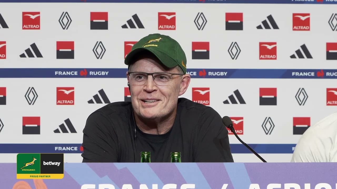 Springbok post-match media conference in Paris