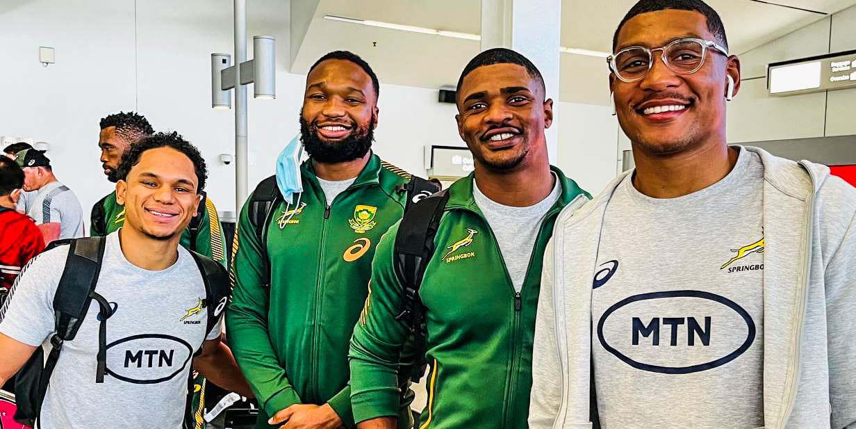 Springboks touch down in Adelaide in high spirits