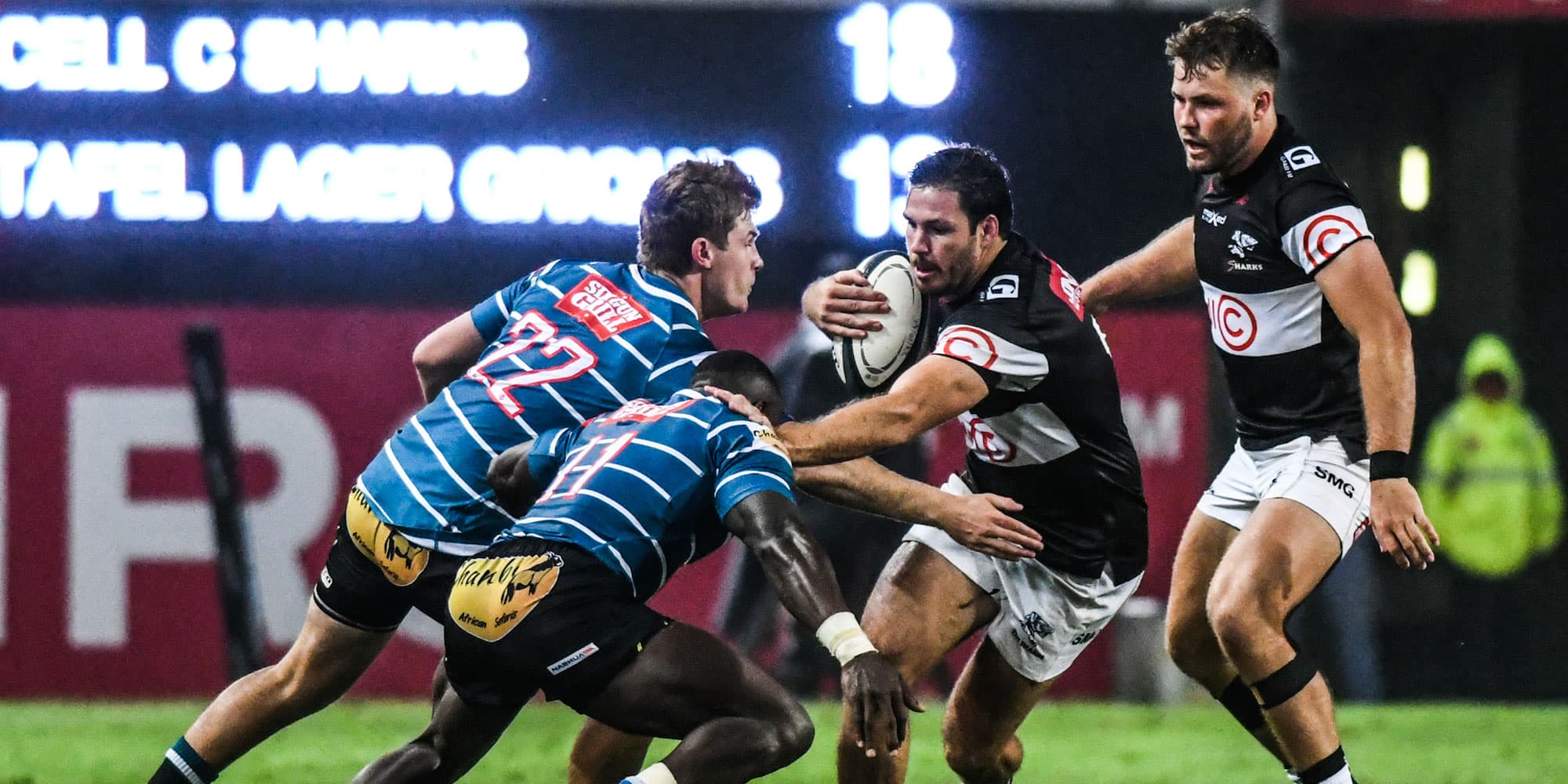 Griquas push 14-man Sharks close in Durban