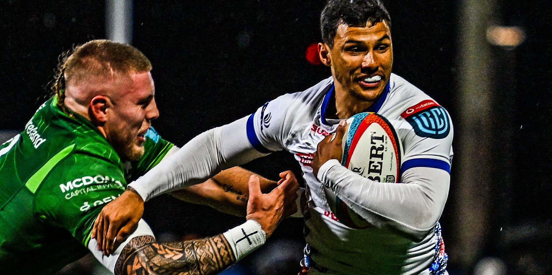 Bulls and Sharks fly SA flag in the Vodacom URC