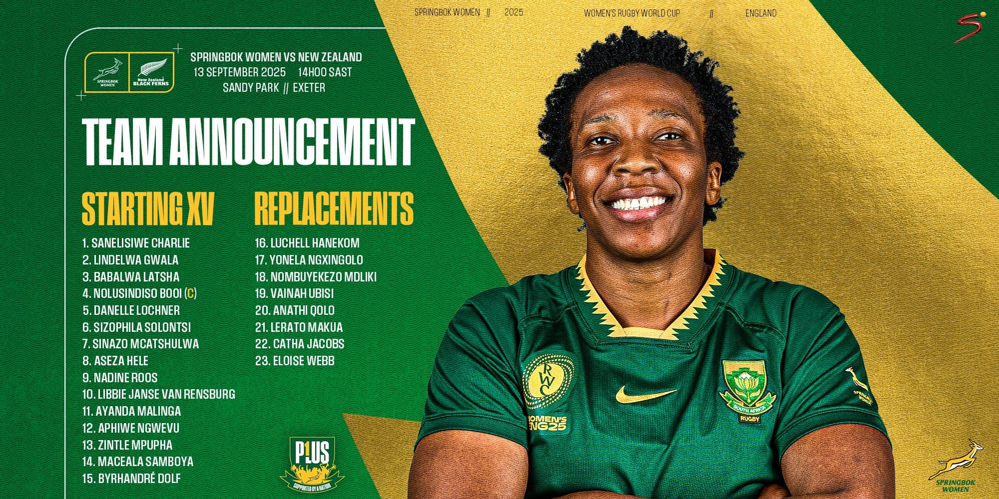 Booi returns to lead Bok Women against Black Ferns