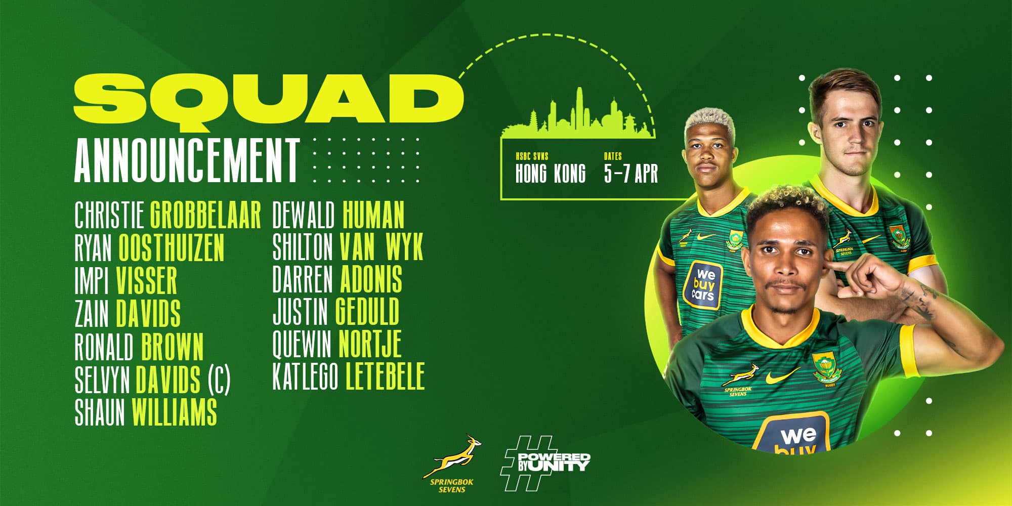 Blitzboks welcome back key quartet for Hong Kong