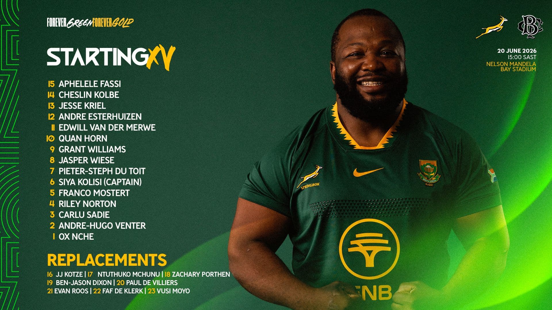 Exciting teams named for Gqeberha double-header