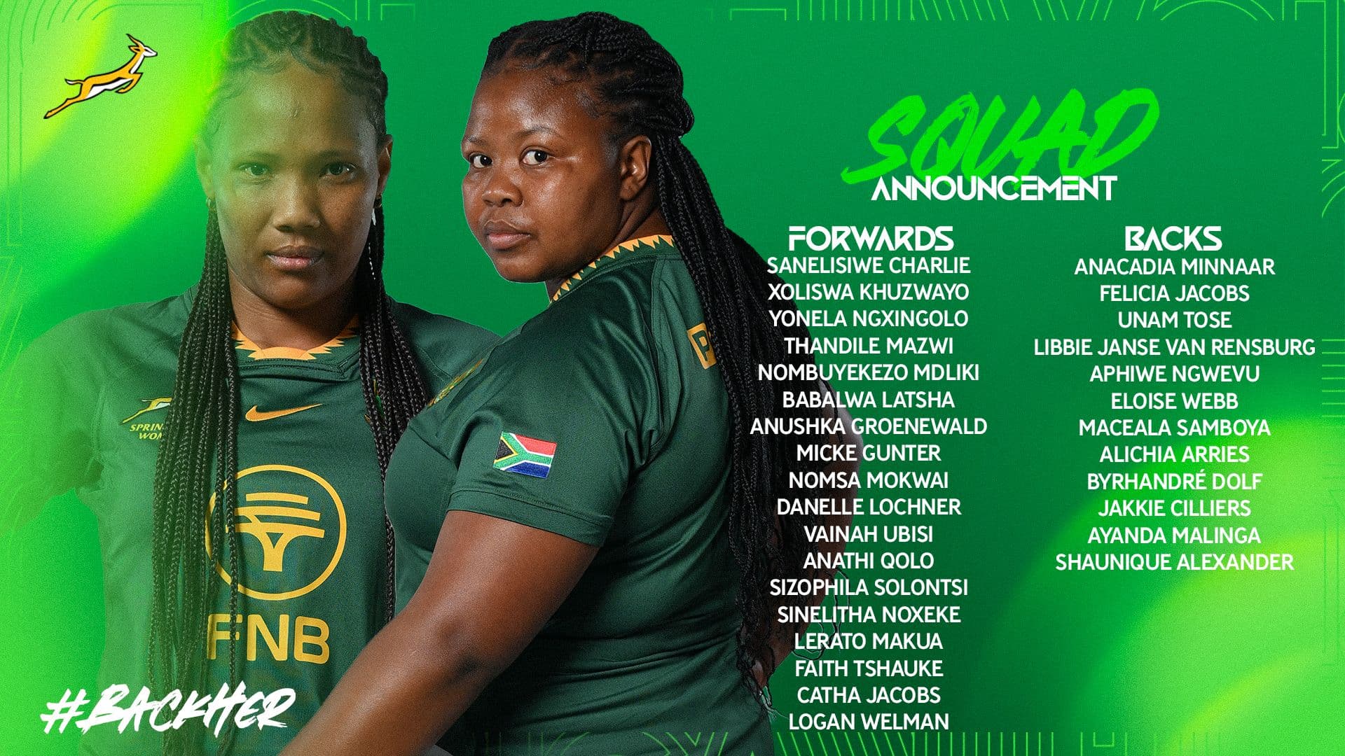 De Bruin banks on experience for Bok Women’s series against USA