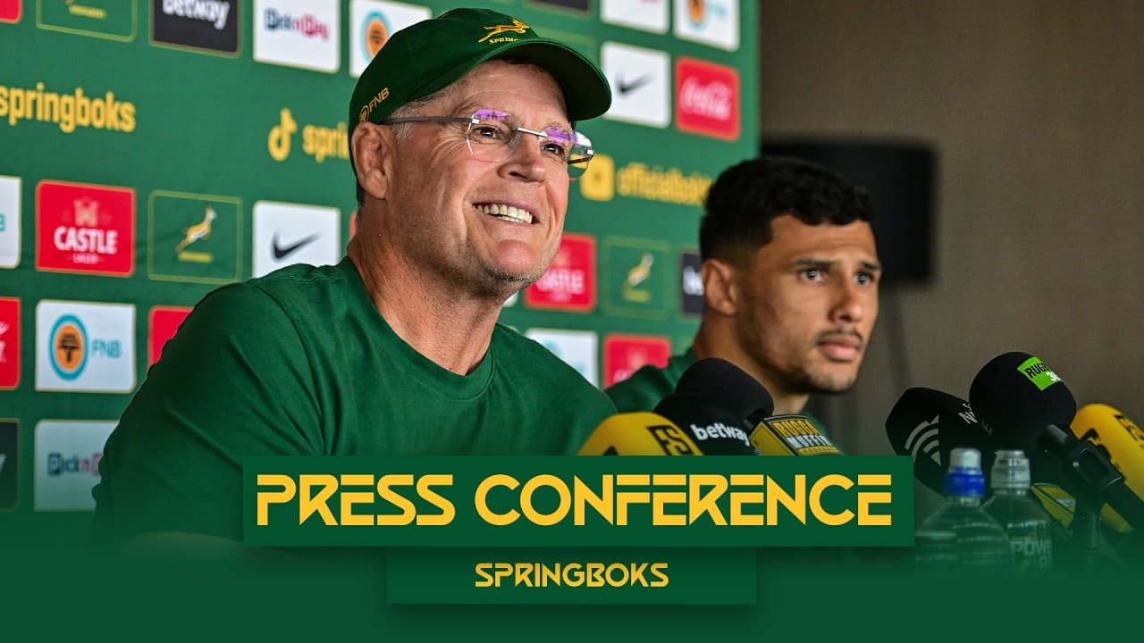Rassie Erasmus and Embrose Papier | Springbok team announcement | 6 July 2026