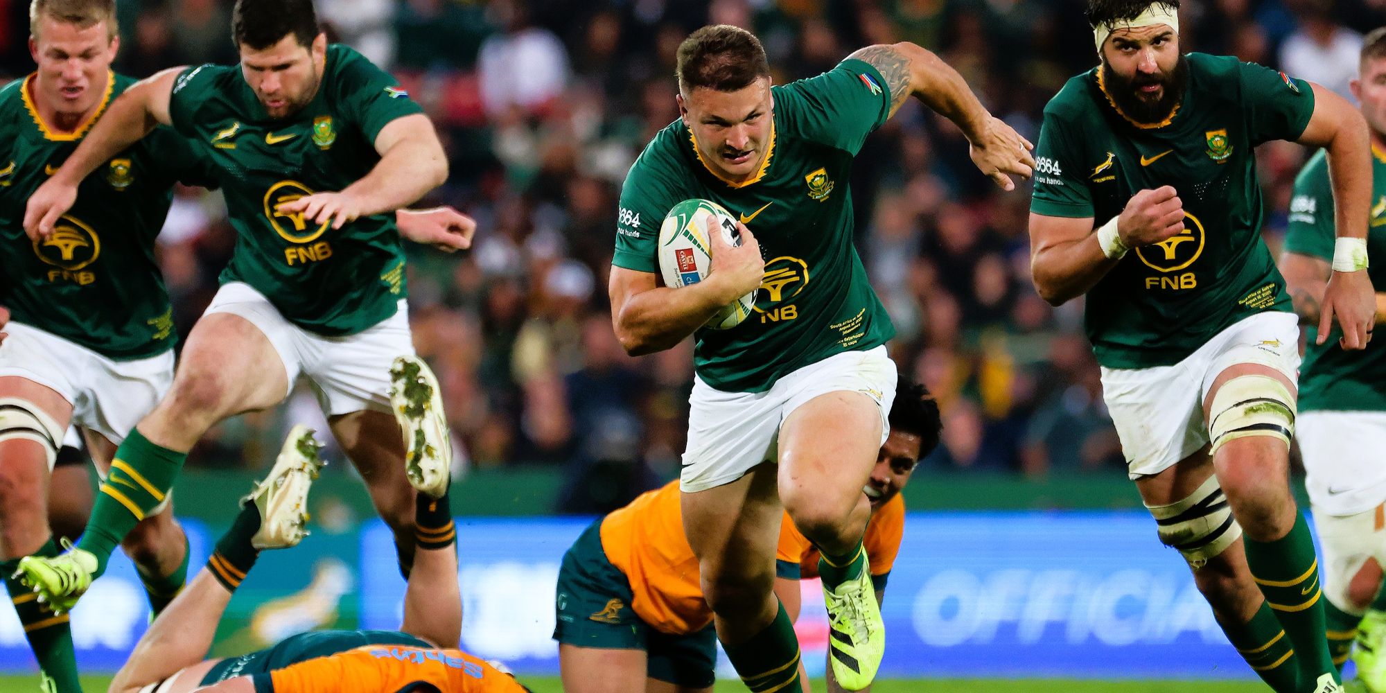 Andre Esterhuizen scored his first Test try for the Boks.