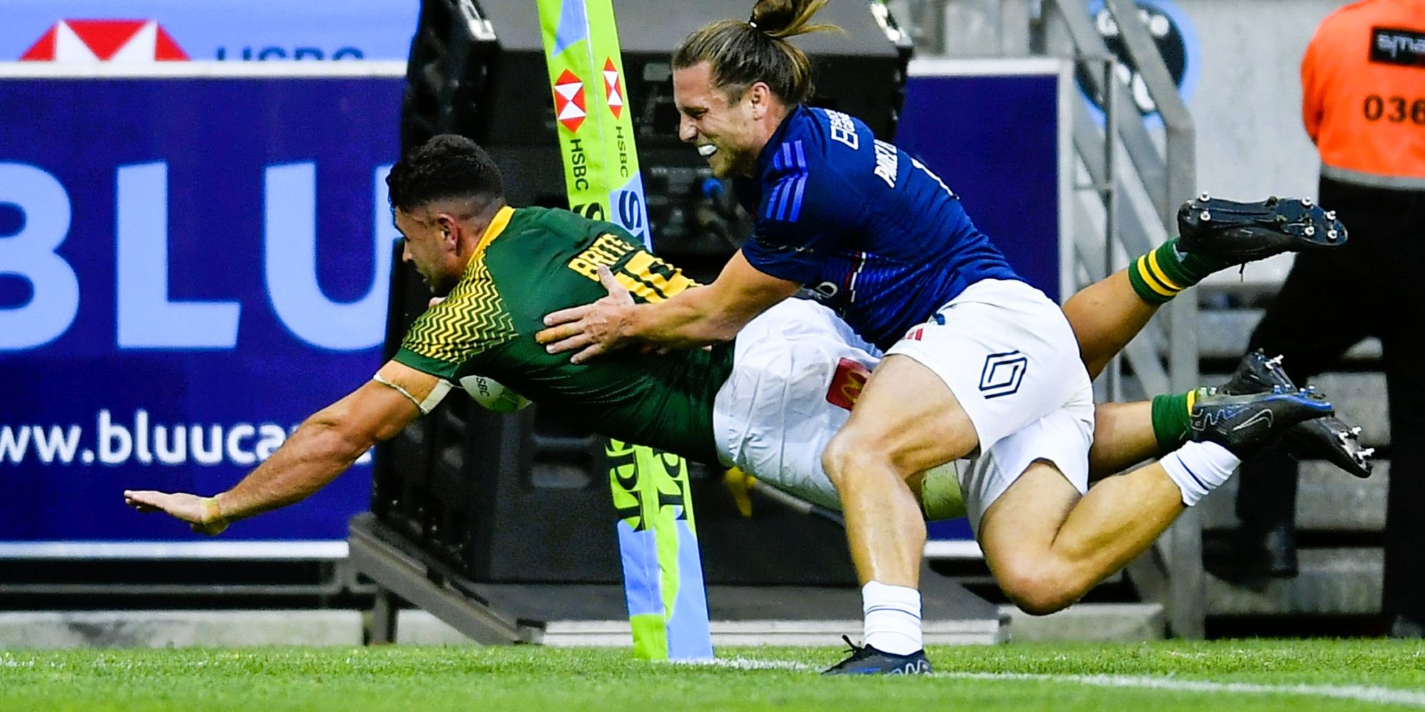 Brits scores the match-winner against France in Cape Town last year.