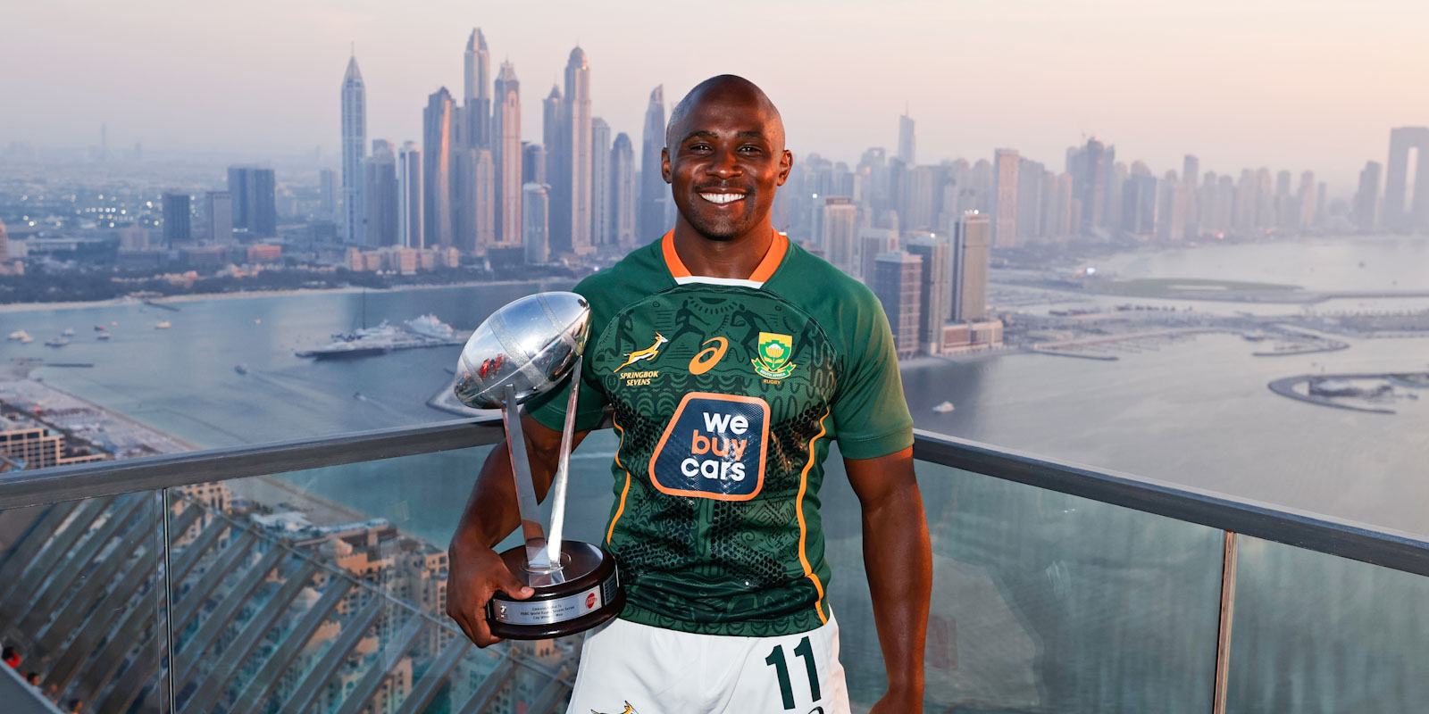 The trophy looks right at place with Siviwe Soyizwapi.