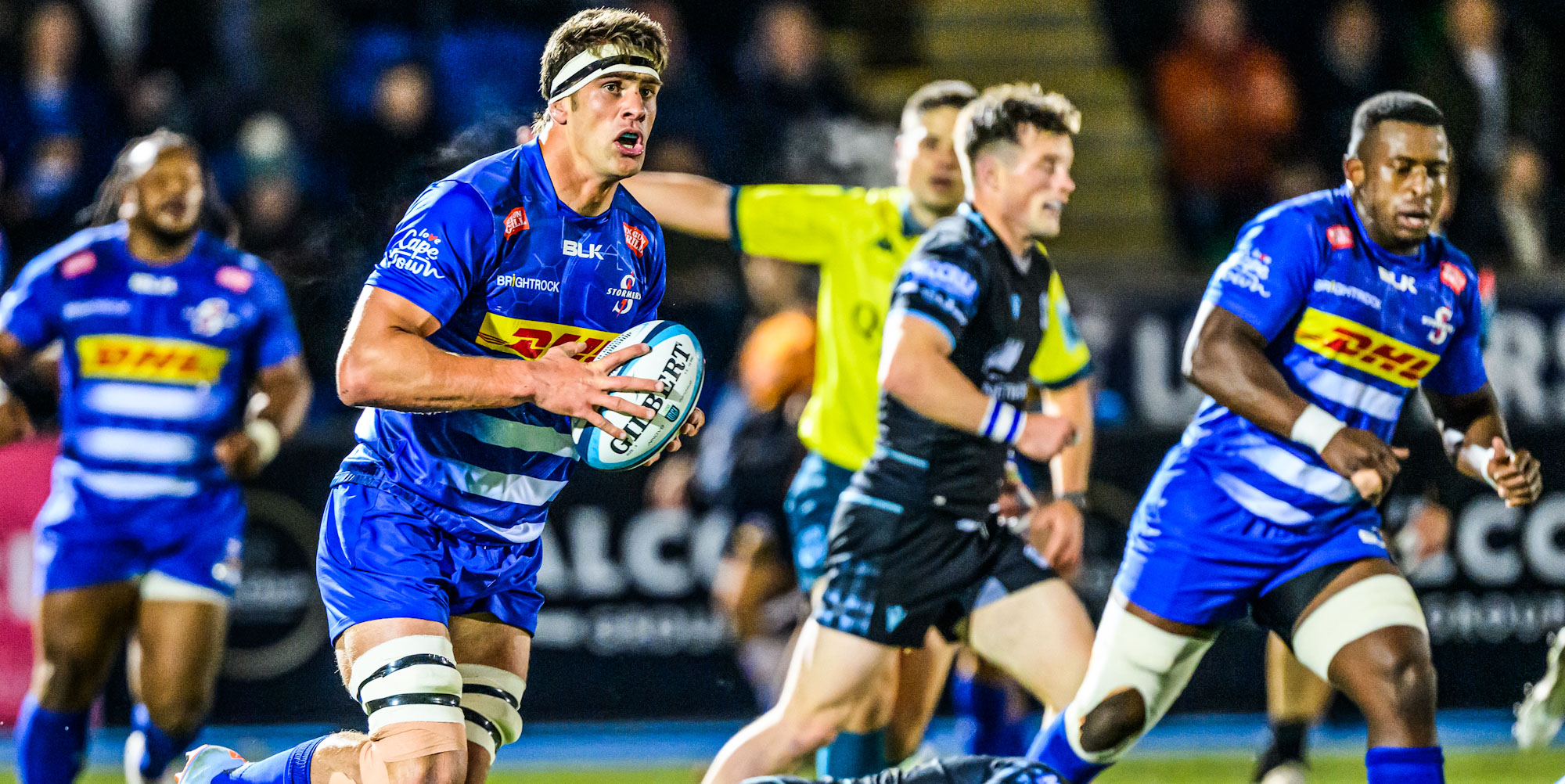 Ben-Jason Dixon on the charge the last time the DHL Stormers faced the Glasgow Warriors.