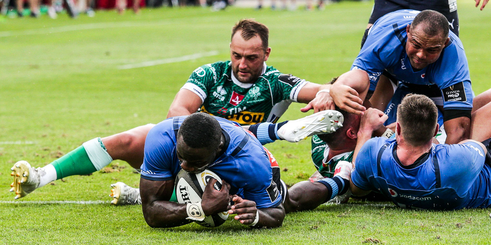 Madosh Tambwe the Vodacom Bulls' only try against a brilliant Benetton.