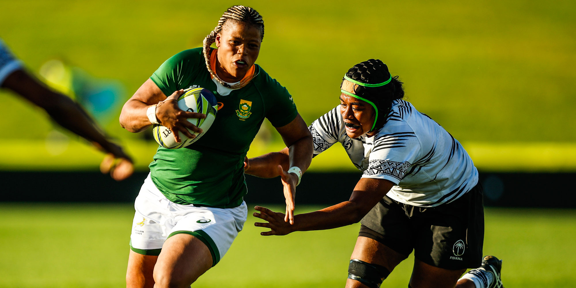 Aseza Hele was superb on the attack for the Springbok Women.