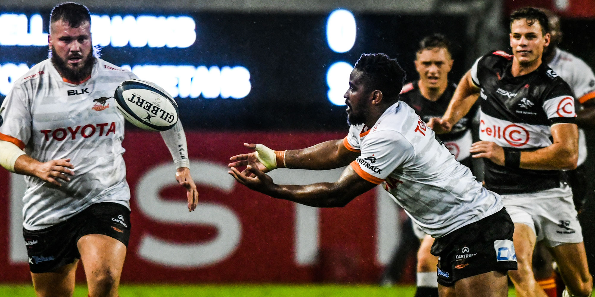 The Toyota Cheetahs' Siya Masuku in action against the Cell C Sharks.