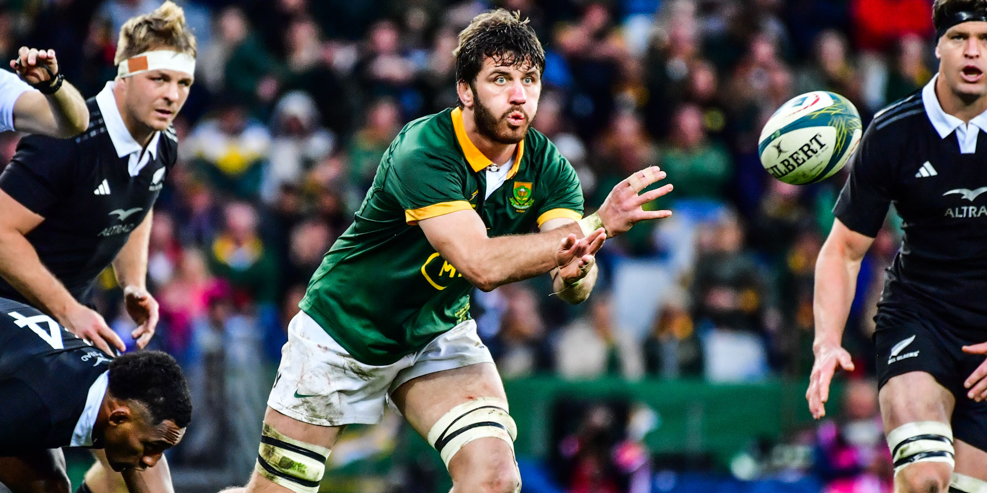 Ruan Nortje in action against the All Blacks.