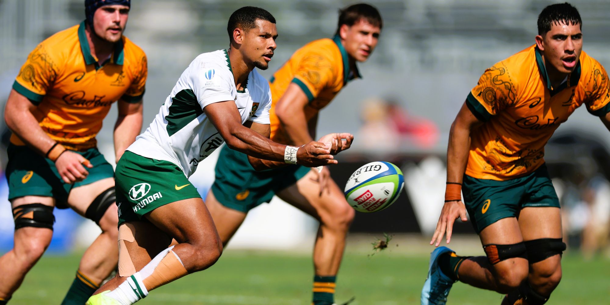 Haashim Pead scored two of the Junior Boks' 11 tries.
