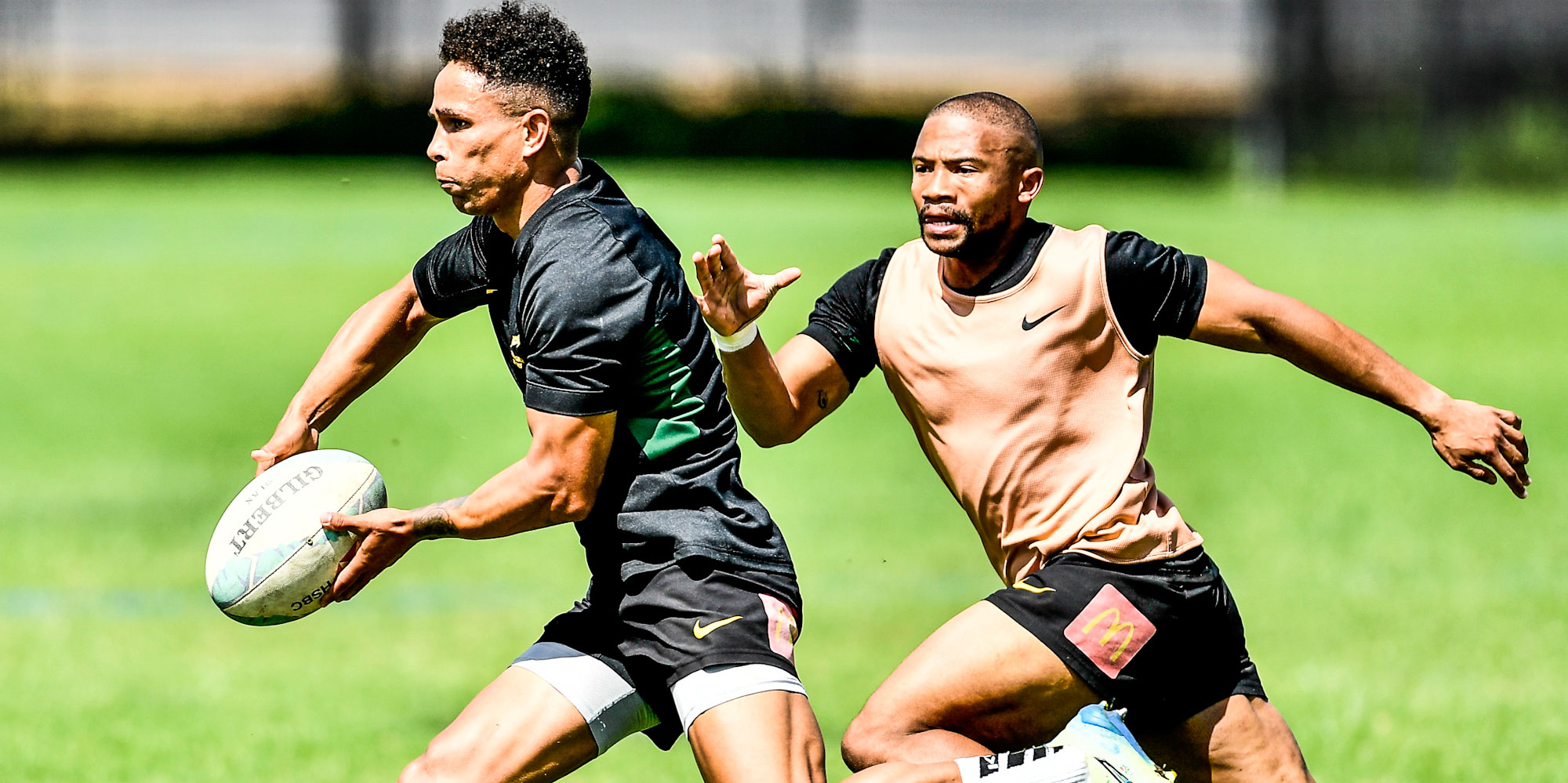 Ronald Brown and Shaun Williams in training a few weeks ago.