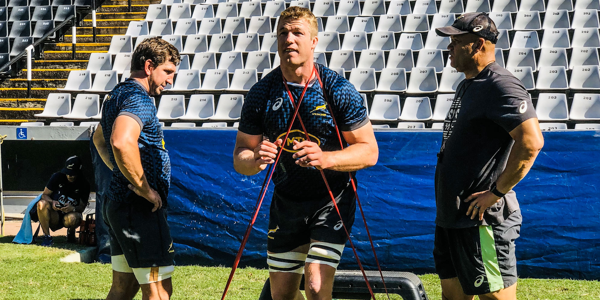Pieter-Steph du Toit at a training session on Wednesday morning in Durban.