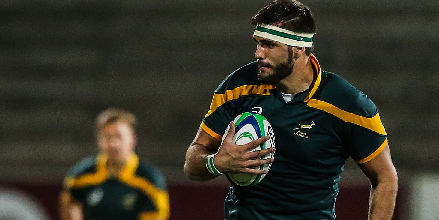 Ruben van Heerden in action for the Junior Boks.