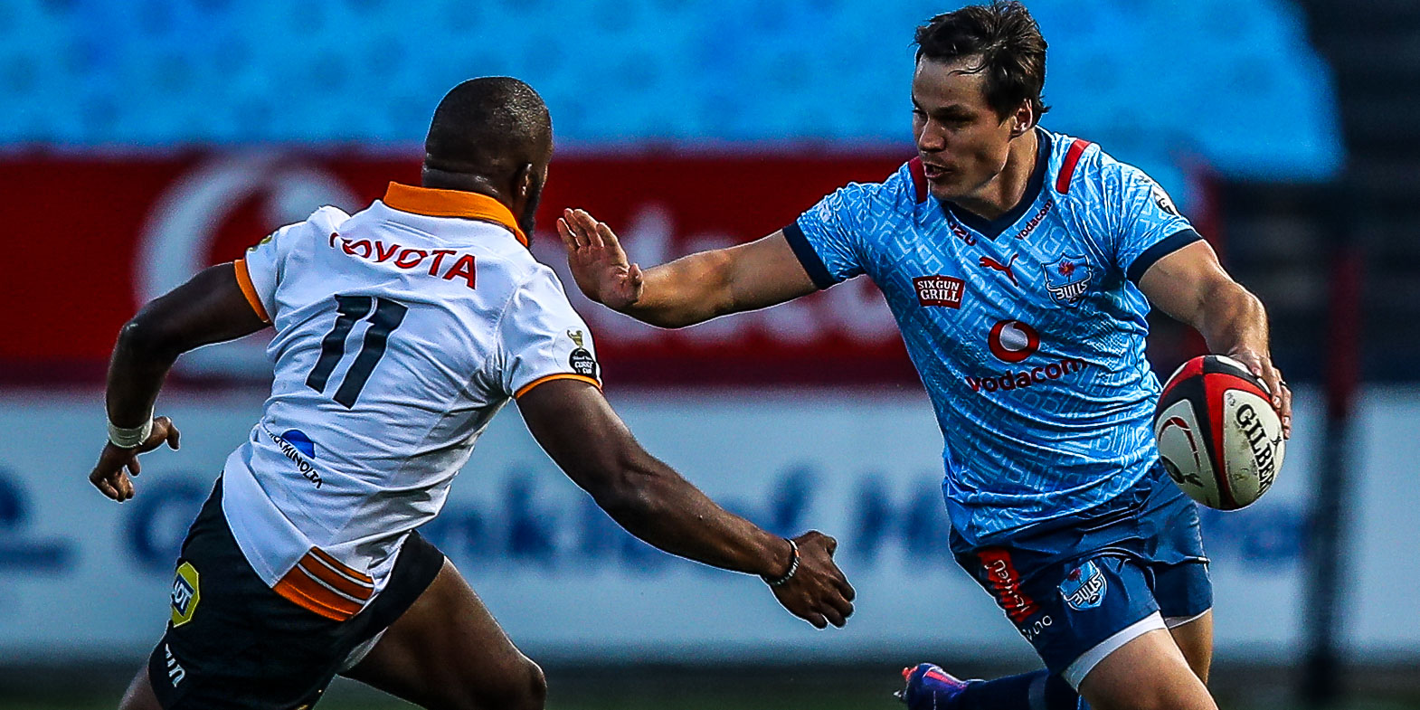 Chris Smith on the attack for the Vodacom Bulls.